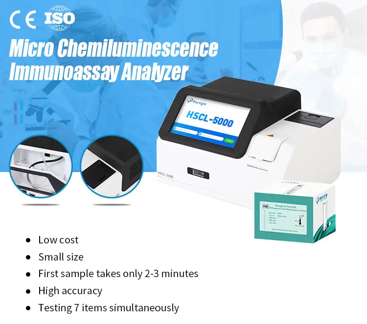 Laboratory Equipment Blood Testing Automatic Chemiluminescence Immunoassay Hematology No Magnetic Analyzer