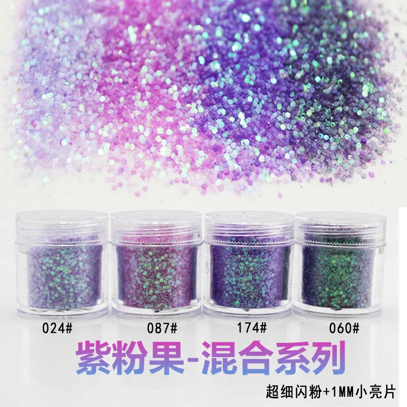 4 Sizes Pure Gold Nail Glitter Powder Shimmer Hexagon Nail Art DIY Small  Glitter Dust Powder Sequins Sheet in Clear Jar