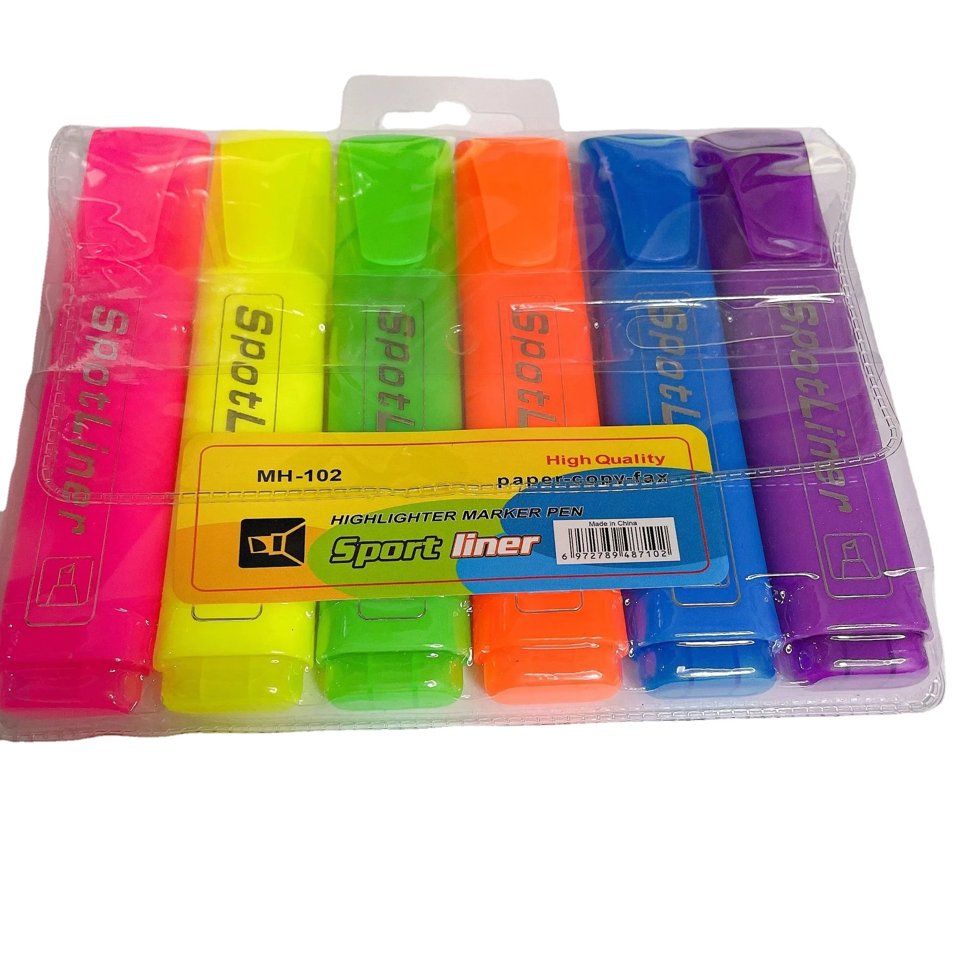 Color test Marker Mini Highlighter Marker Pen Set with Keychain