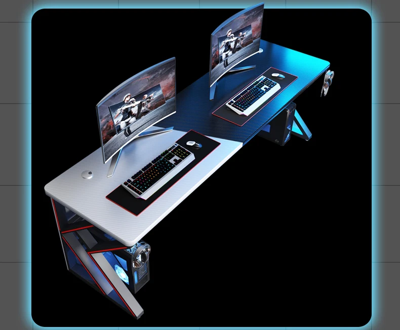 Factory Wholesale K Shape Gaming PC Desk Double Seat Desktop ...