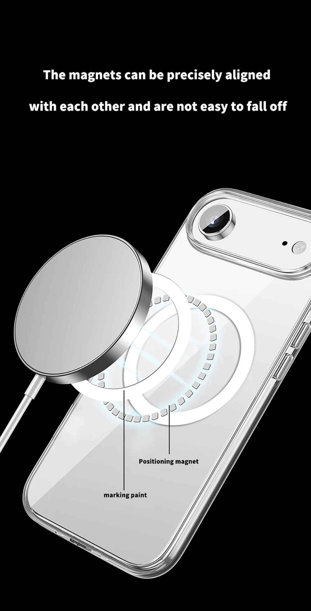 product magnetic anti slim anti shock grade drop protection transparent case for iphone 17 air frosting protective cell phone cover-2