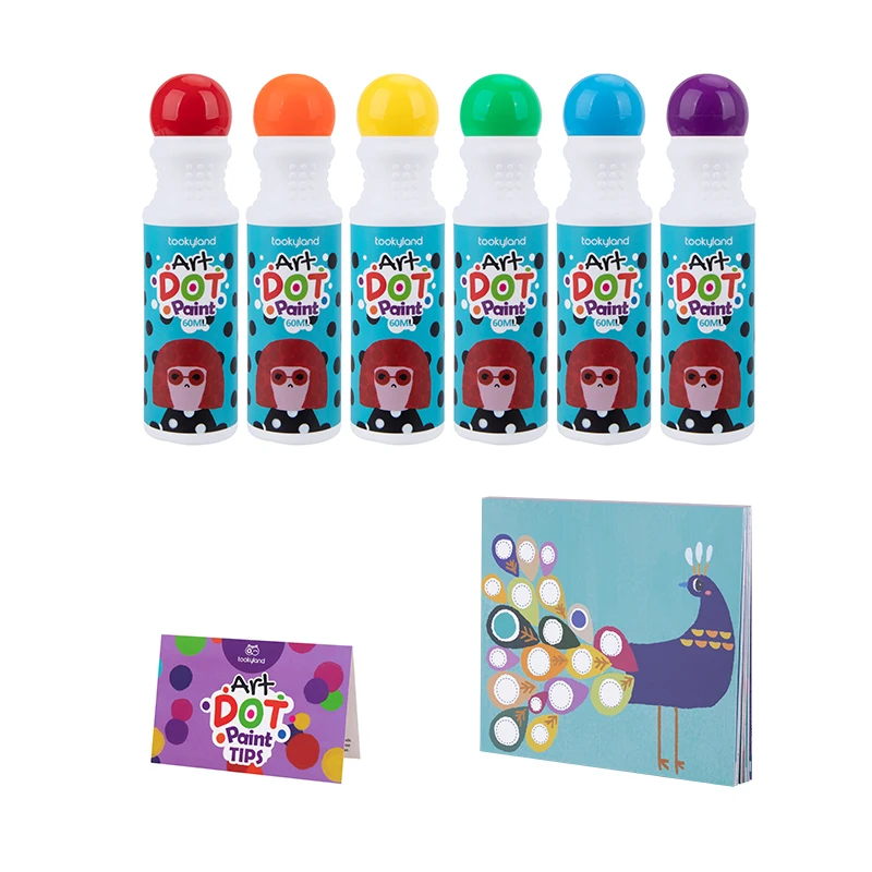 ◎美品 dotdot. 6枚 6-color Dot Painting Tool Set for Washable Doodling Art