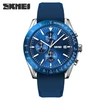 Silver blue silicone strap