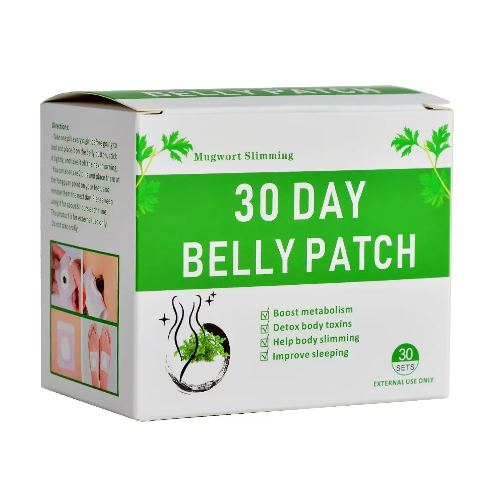 Chinaherbs 30 Day Belly Mugwort Patch Slimming Herbal Wonder Navel Fat Minceur Postpartum Slim Belly Patch for Weight Loss