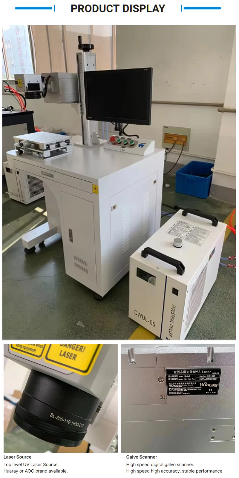 Desktop UV Laser Marking Machine Forced-Air Cooling Gemstone Lapidary Machine Supports AI DXF PLT BMP Formats
