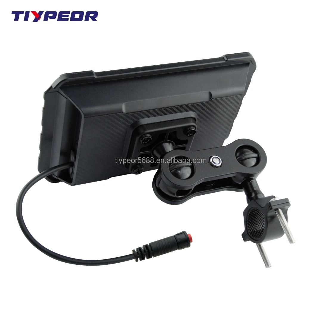 product tiypeor motorcycle carplay 5 inch portable motorcycle screen motorcycle gps navigation display wireless carplay android auto-8
