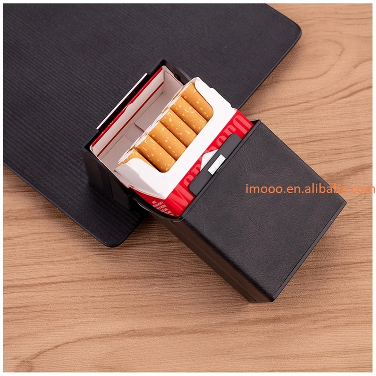 cigarette pouch price Factory Price Leather Cigarette Case Box Holder for Woman Men Cigarette  Pouch Smoking Accessories 4 Colors