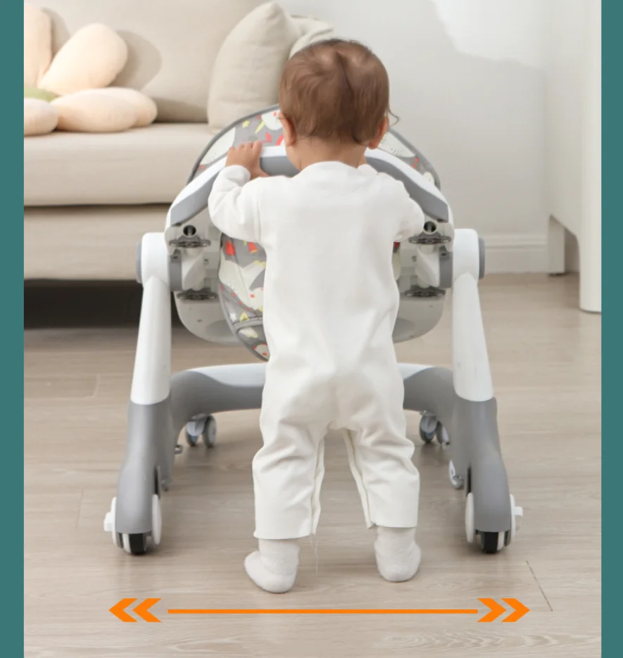 2023 Children Walker Baby Walker With Pusher And Music Multifunctional
