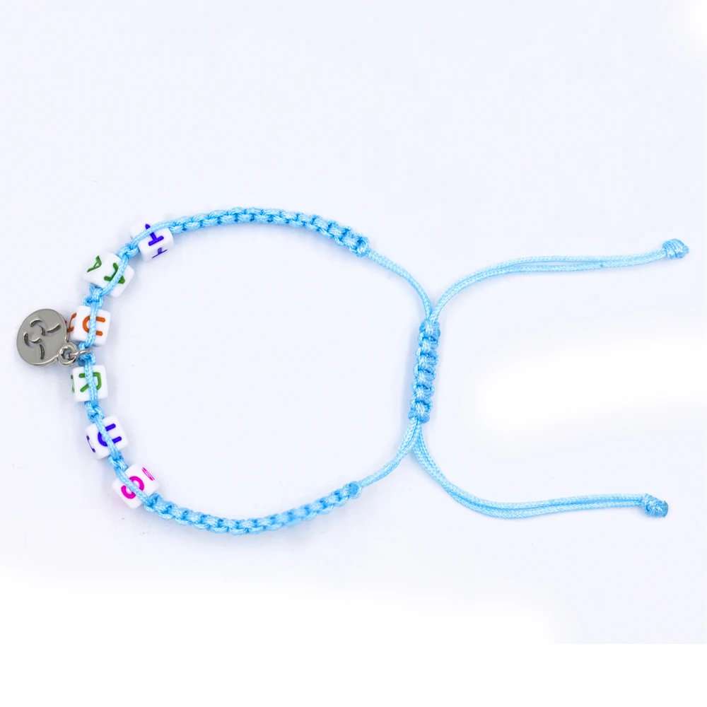 Wholesale Fashion CZ Crystal Letter Connector Charm Handmade Adjustable Cord  Bracelet - China Cord Bracelet and Adjustable Bracelet price
