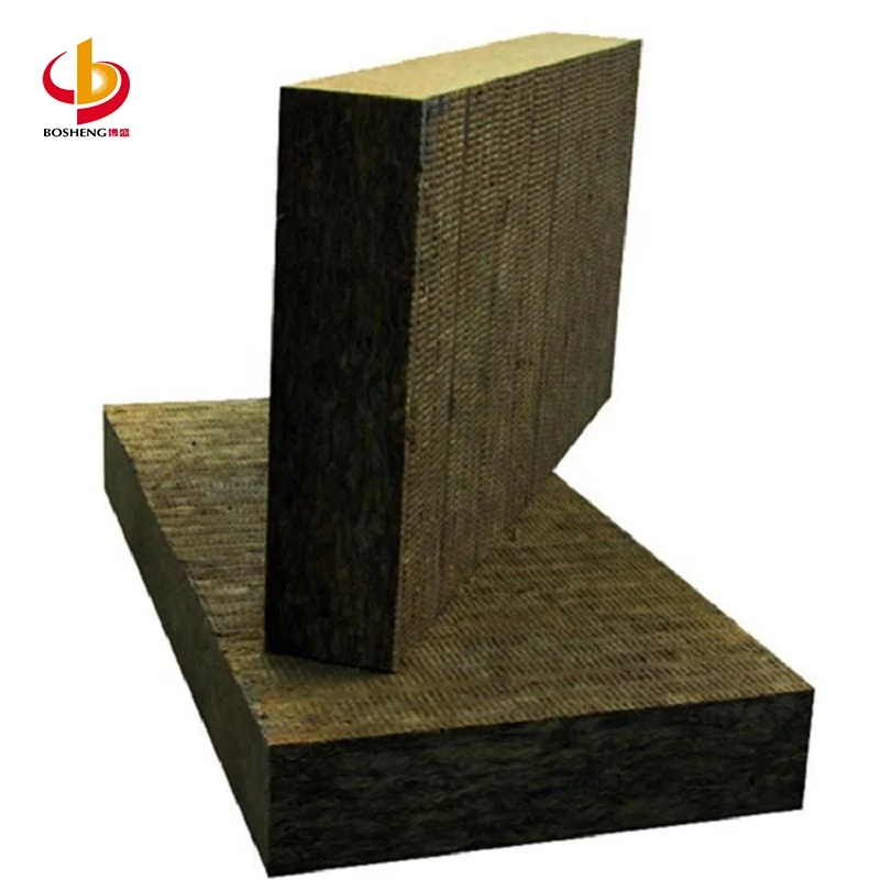 New Product Bosheng Fireproof Black Rock Wool Board High Density Rock Wool Sound Insulation Fireproof