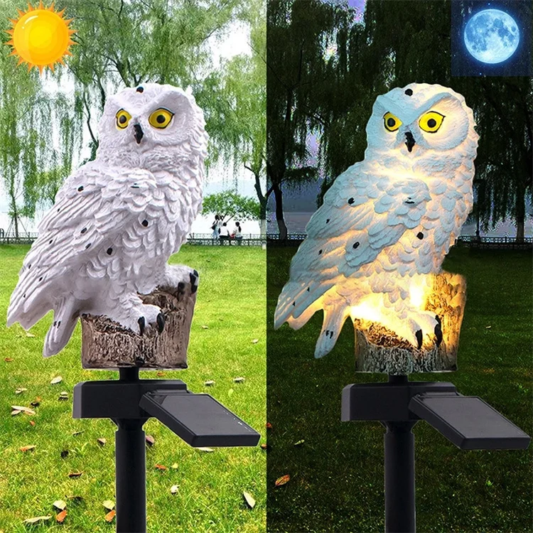 ソーラーバードライトオウムフクロウデザインランプLEDガーデン