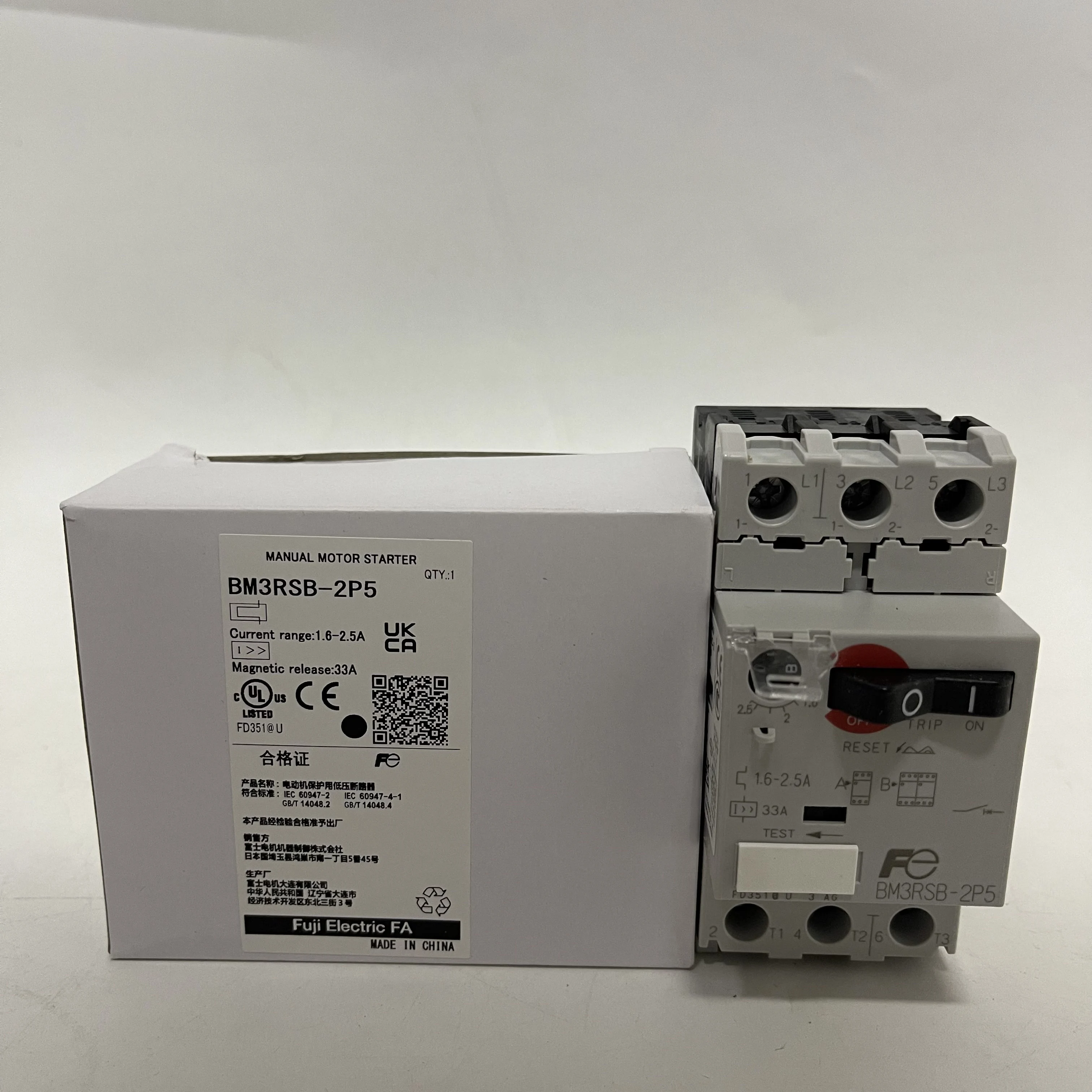 Fuji Manual Motor Starter BM3RSB-2P5 Fuji Manual Motor Starter BM3RSB-2P5