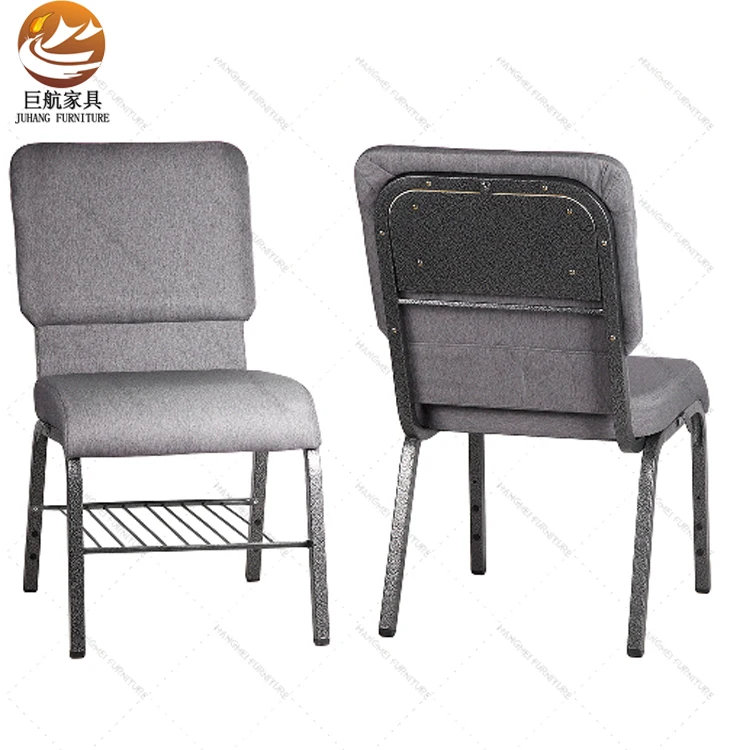 Modern Grey Church Pulpit Interlocking Back Pocket Korea Chair with Writing  Board for School Hotel Theater Furniture Made Metal