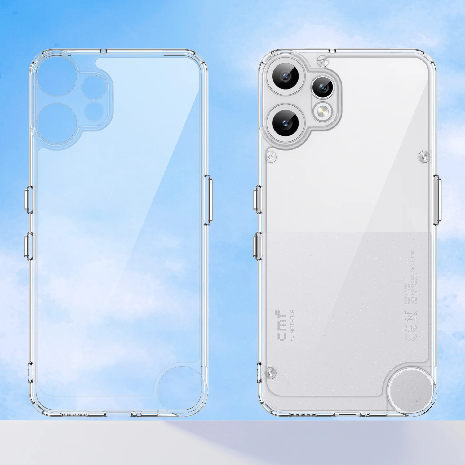 For Nothing CMF Phone 2 Pro Case, New Slim Clear Soft TPU+Hard PC Back  Shockproof Mobile Phone Cover for Nothing CMF Phone 2 Pro