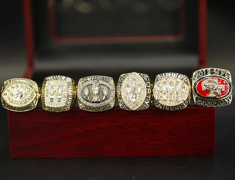 San Francisco 49ers 5 Championship Ring Set Size 10.5