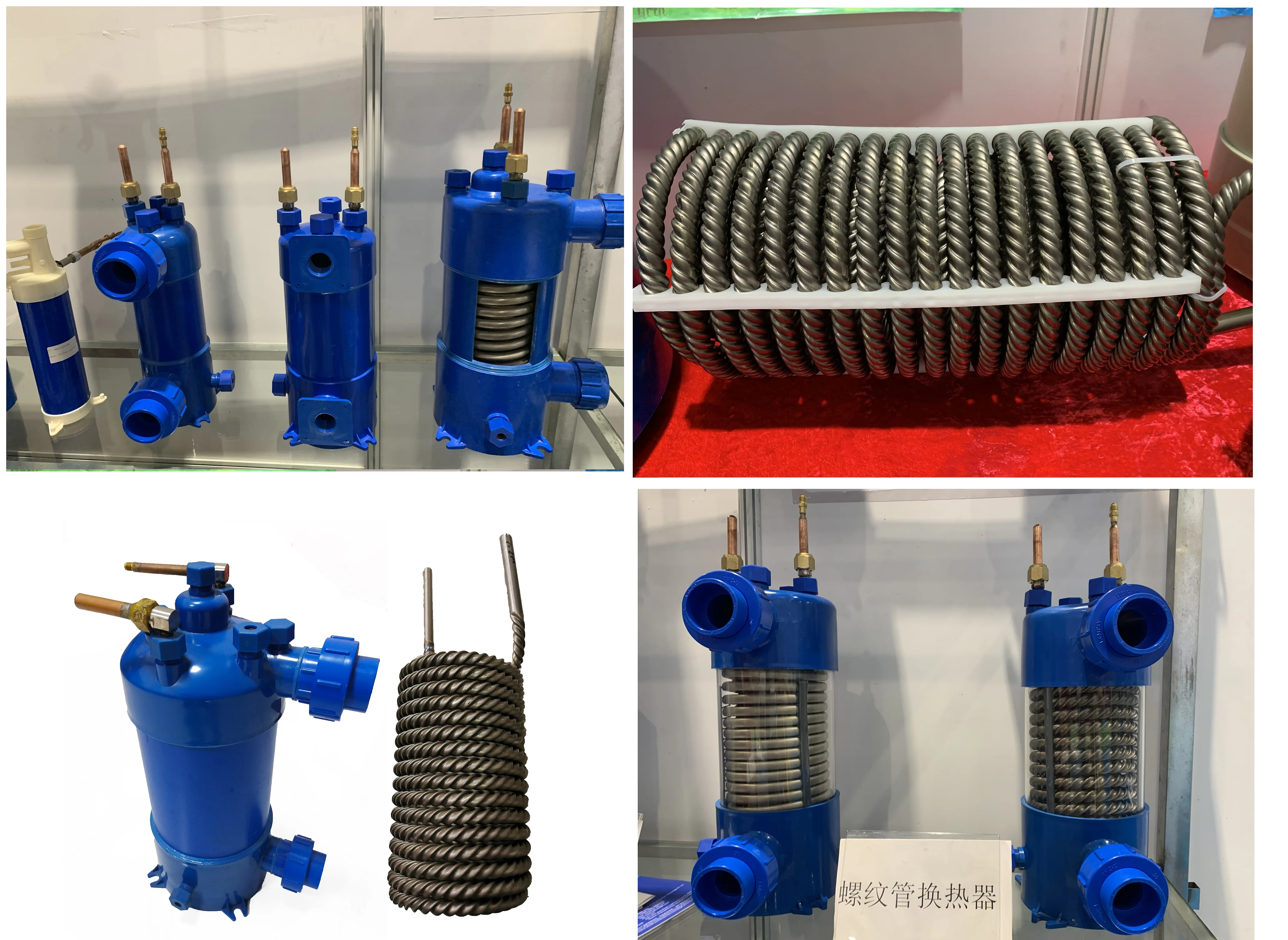 Marine Aquarium Water tank Chiller Titanium Coil Tube Evaporator Heat  Exchanger for Chiller Heat Pumps Swimming Pool