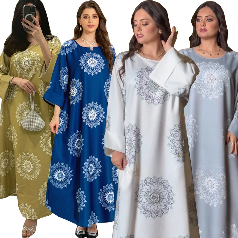 Latest New Model Abaya Designs in Dubai With Stones Work Luxury Crystal Diamond Kaftan Abaya 2024