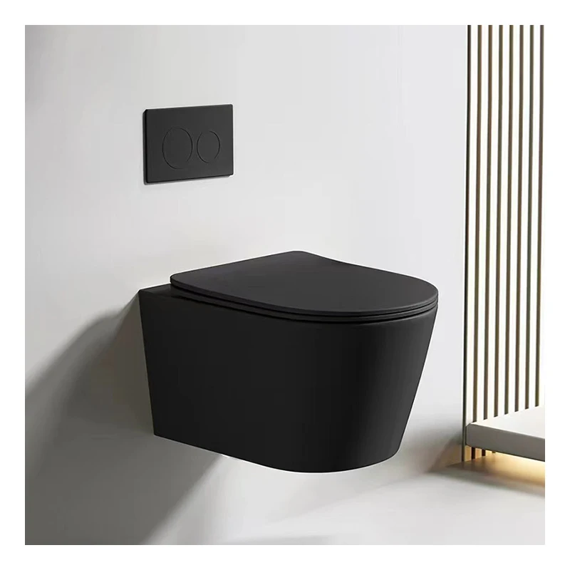 France Style Human Floating Commercial Gravity Toilet Flush Toilet Wall Mounted Hung Rimless Toilet with Tank