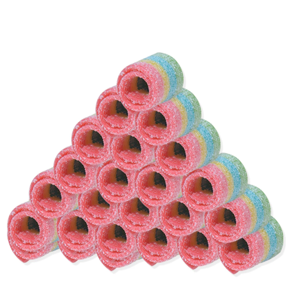 Amos Wholesale Fruit Flavor Roll Colorful Sour Belt Soft Chewy Candy