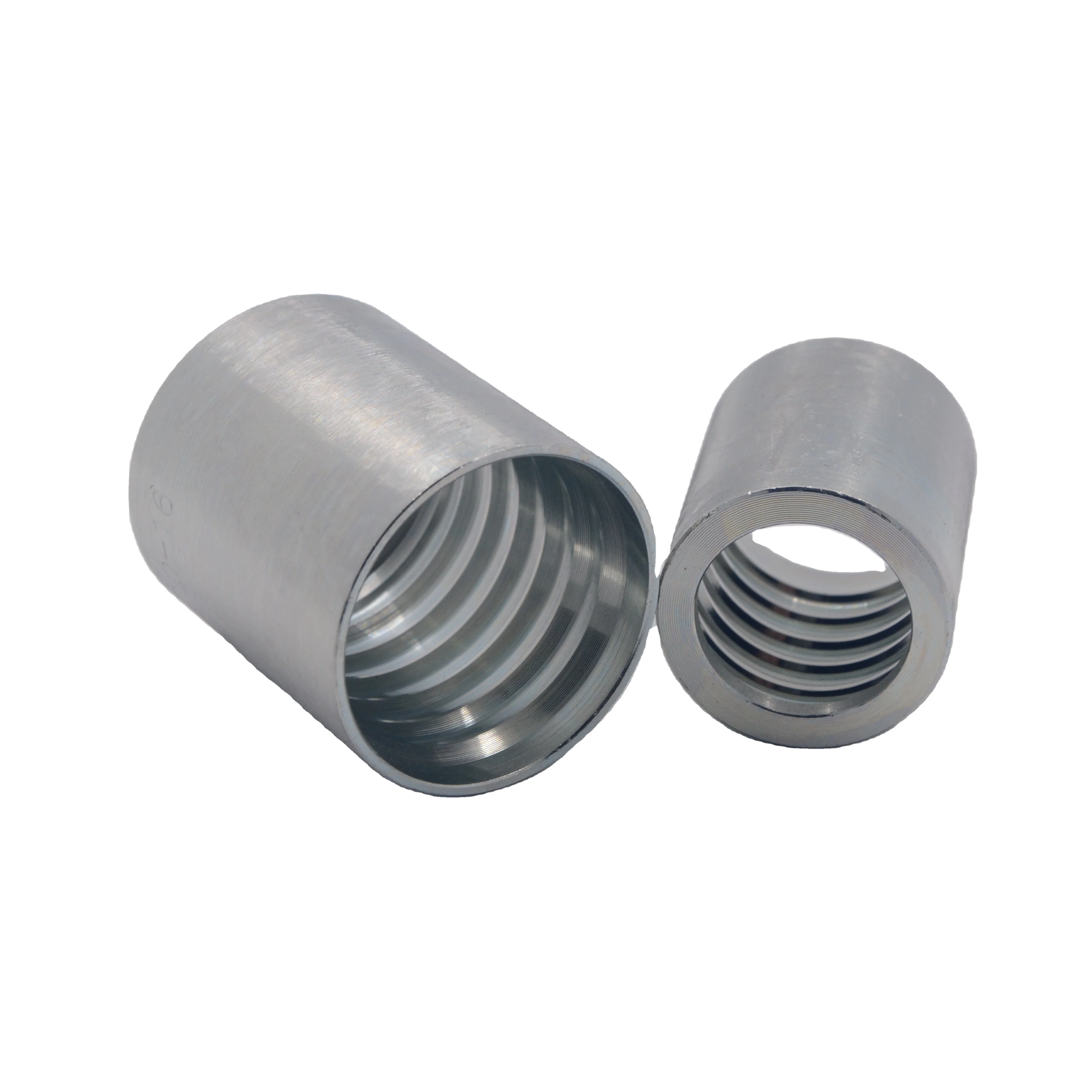 high pressure hydraulic pipe hose ferrule fittings crimp stainless / carbon steel 00110