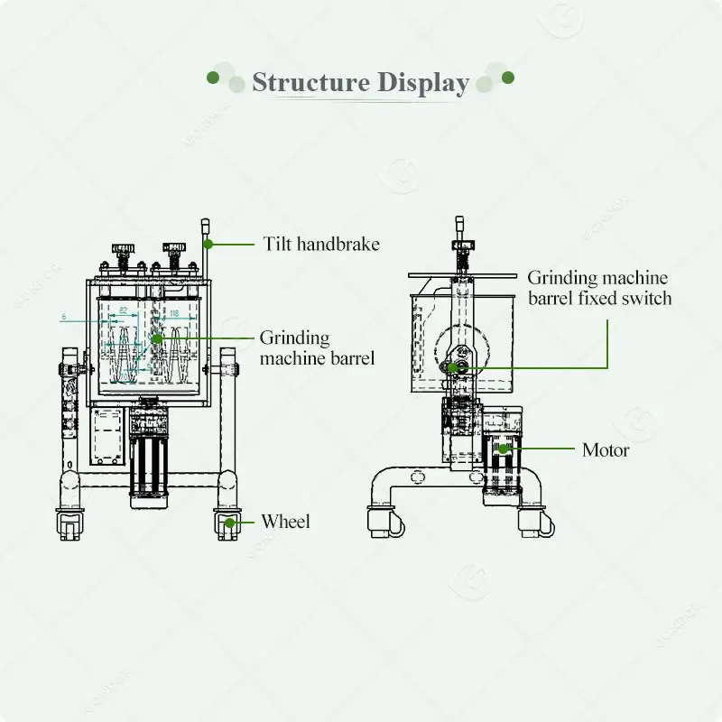 Paste Ganash Make Storage Melting Tank Grind Mixing Mixer Small Stone Grinder Melanger Machine for Chocolate