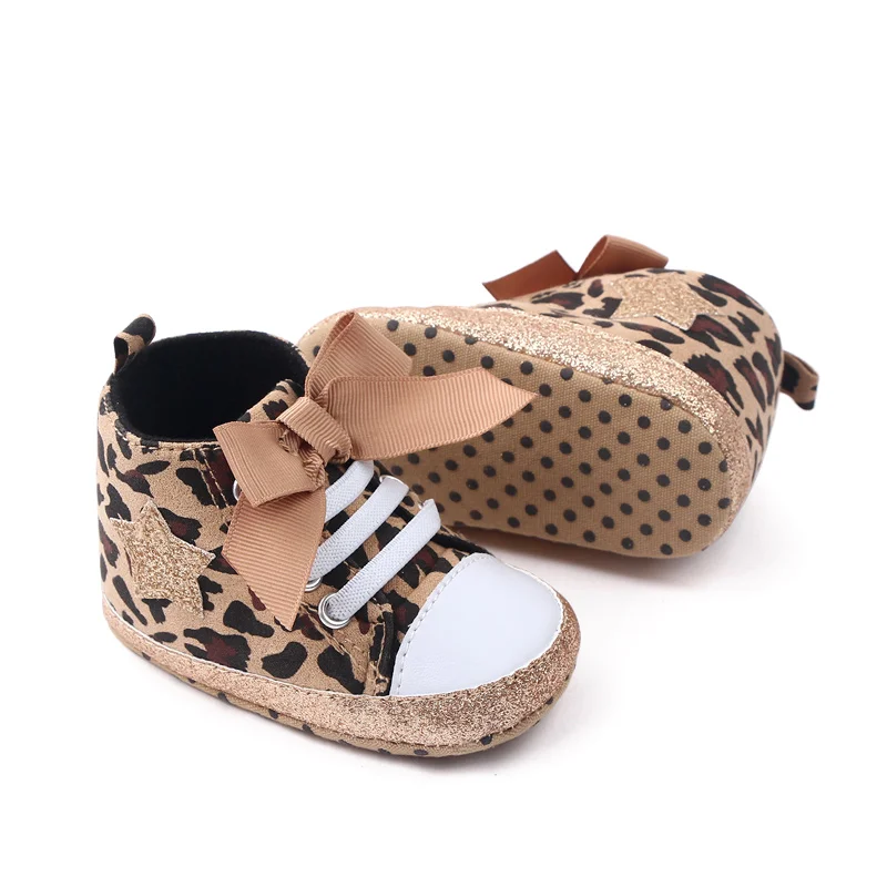 New arrival bow design Glitter Materials bling canvas baby toddler girl shoes 2022 manufacture