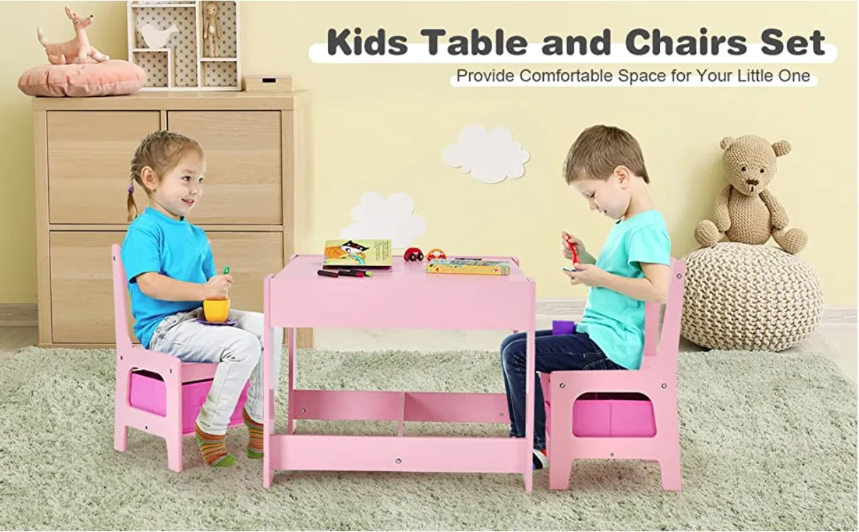 Lm Kids Wood Montessori Kids Study Table Chair Nursery Furniture Wooden Study Table Wooden Study