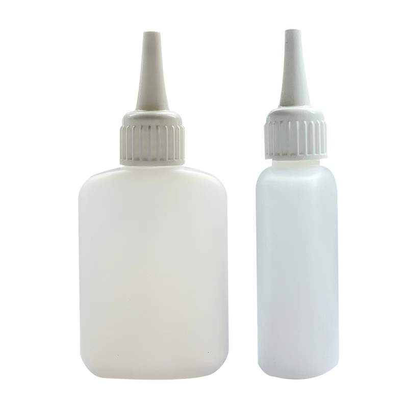 50g HDPE plastic cyanoacrylate adhesive instant glue dropper bottle