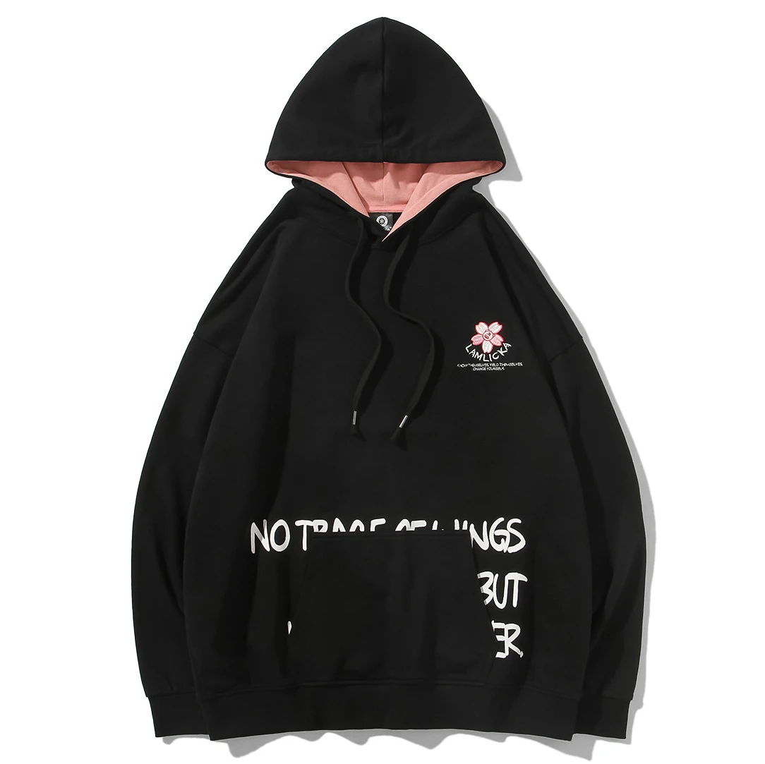 Оптовая продажа 2021 весенний дизайн персиковый цвет принт Свободный Повседневный Модный хлопковый пуловер оверсайз толстовка