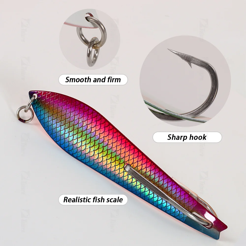Trolling Spoon Drone OEM Spoon Scale Laser Stainless Steel Metal Spoon Lures Fishing Tackle