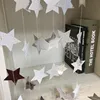 colorful Silver glitter stars silver mirror stars