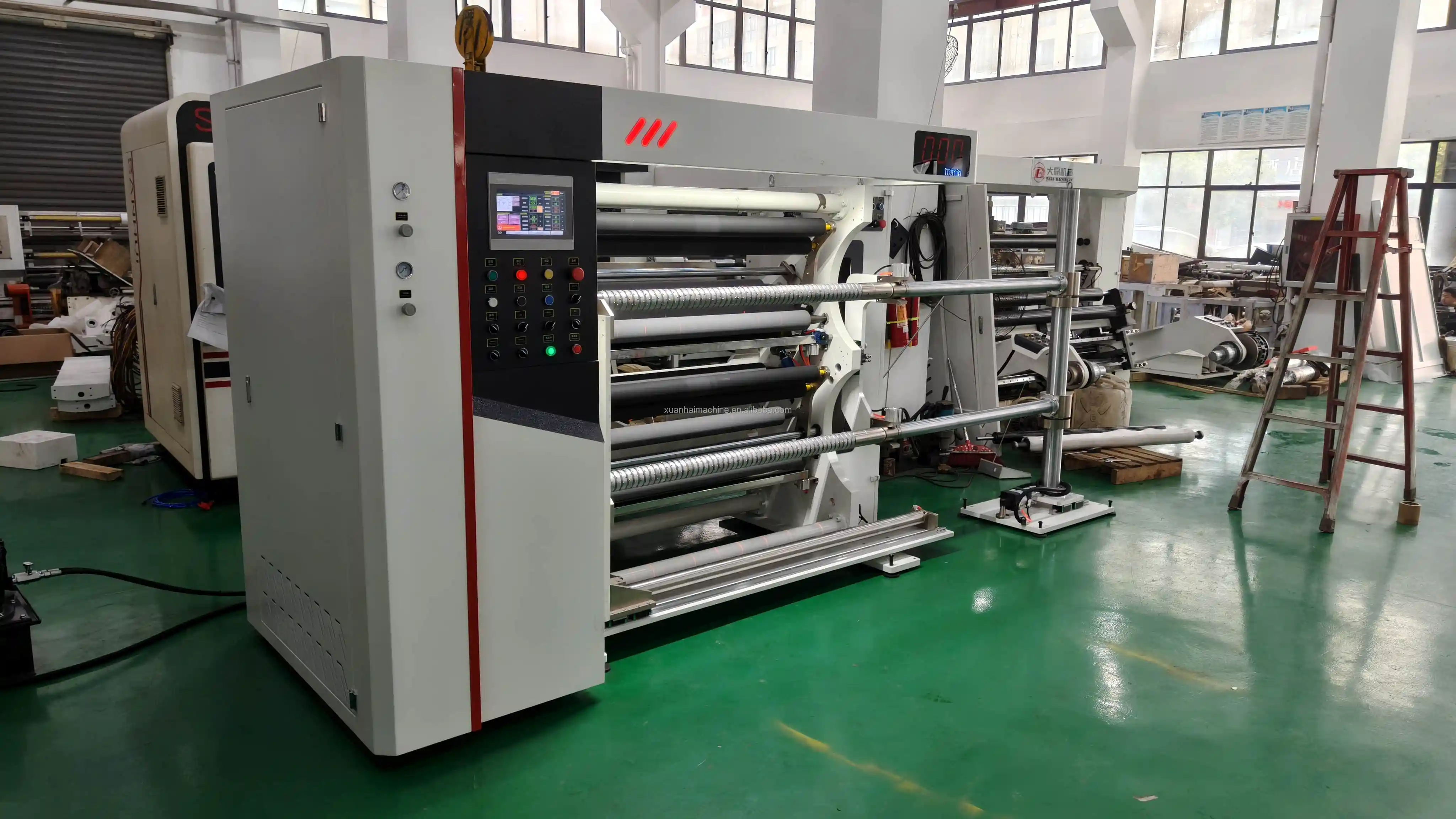 High Speed Slitting and Rewinding Machine 500 M/min PLC Computer Control for 1300mm Roll Materials
