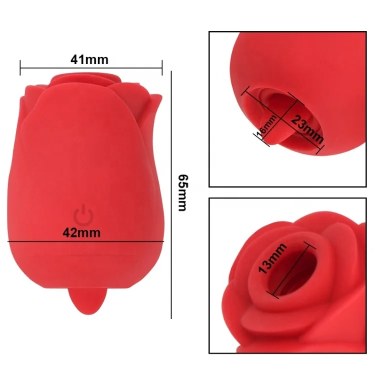 Clitoral Licking Sucking Tongue Rose Vibrator Clit Nipple Sucker Clitoris  Stimulation Rose Toy for Women
