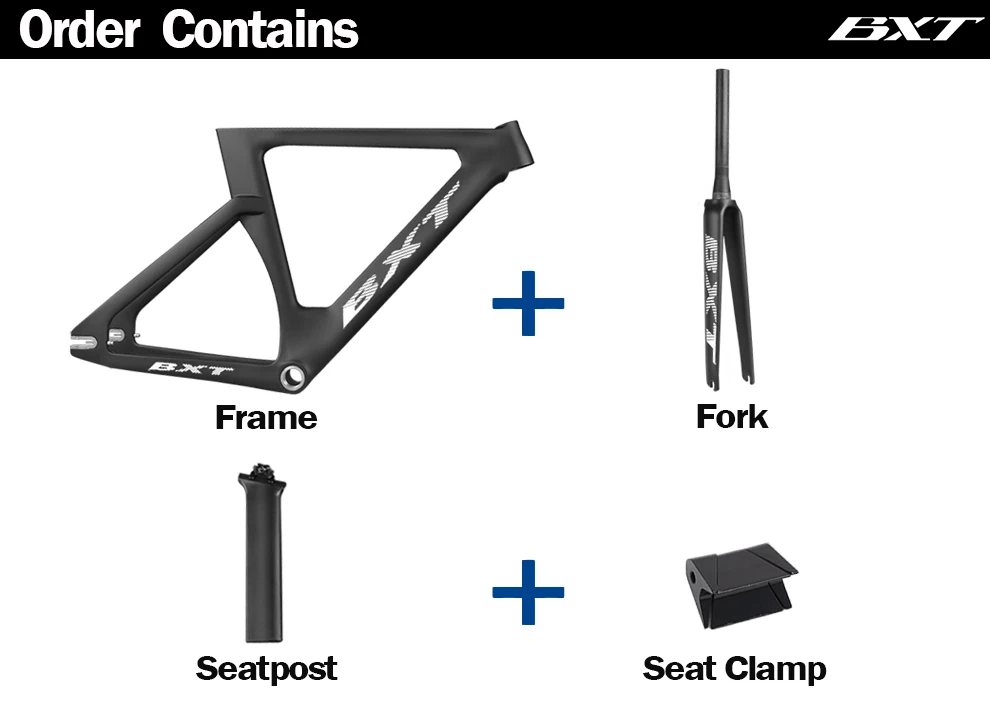 700*25c Carbon Track Bike Frameset Aero Shaping Fixed Gear Track