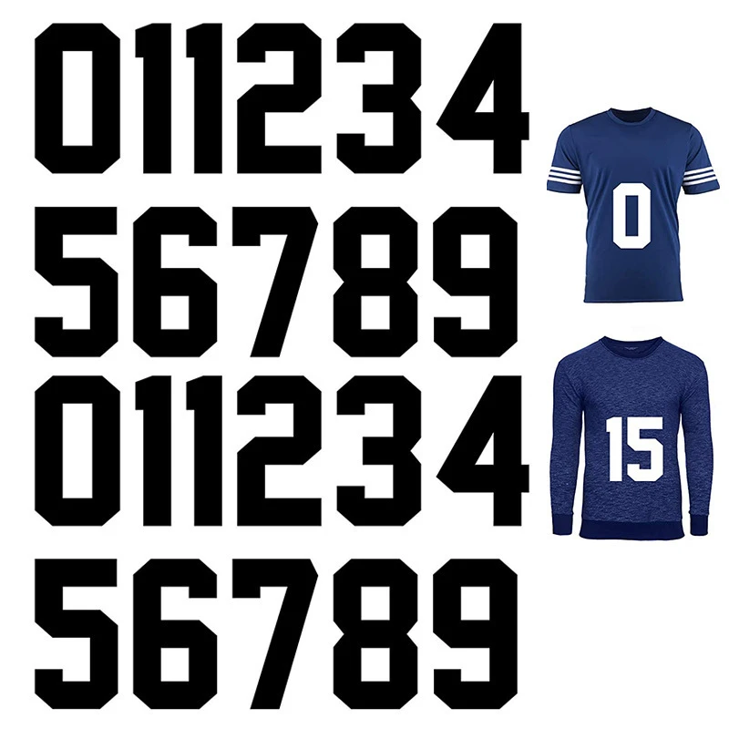 Cheap Custom Jersey Numbers and Letters T-Shirt Letter Stickers Soccer Jersey Heat Transfer Name and Numbers for Football