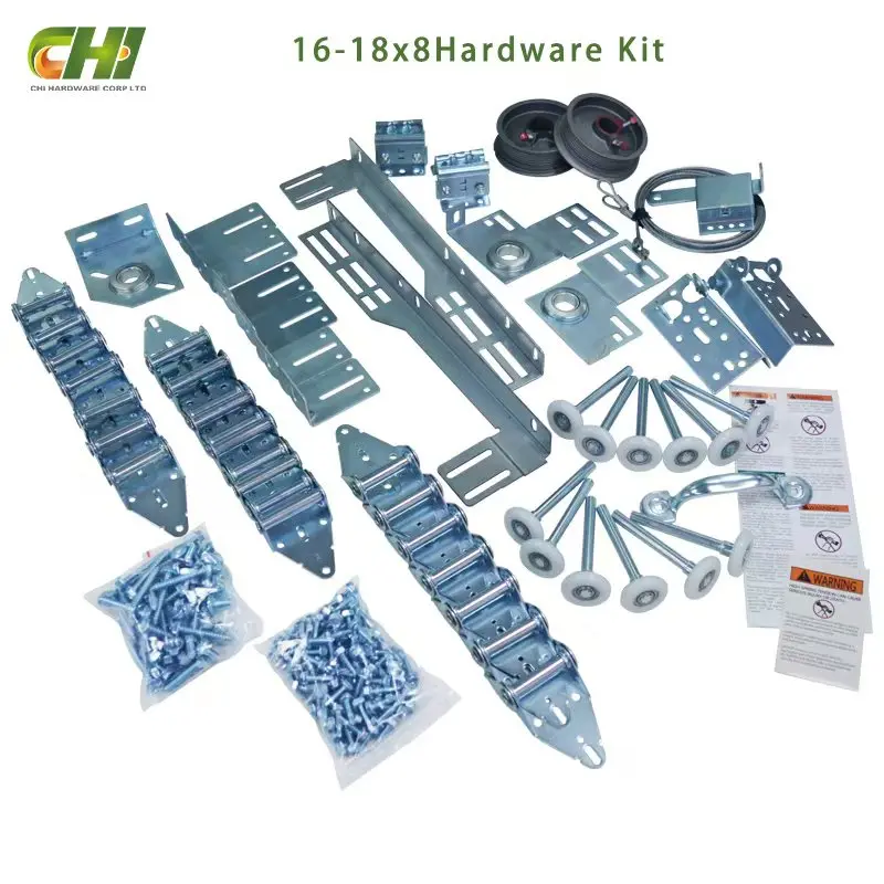 Kit Quincaillerie Universel Pour Porte De Garage à Panneau Simple - Neuf