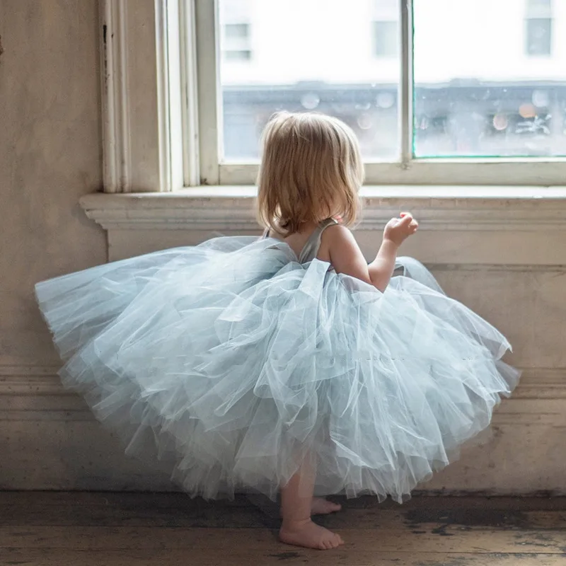 Slate Flower Girl Dresses