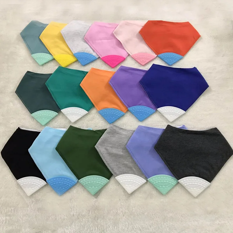 ODM/OEM органический хлопок с рисунком 4 упаковки детские слюнявчики Бандана силиконовым