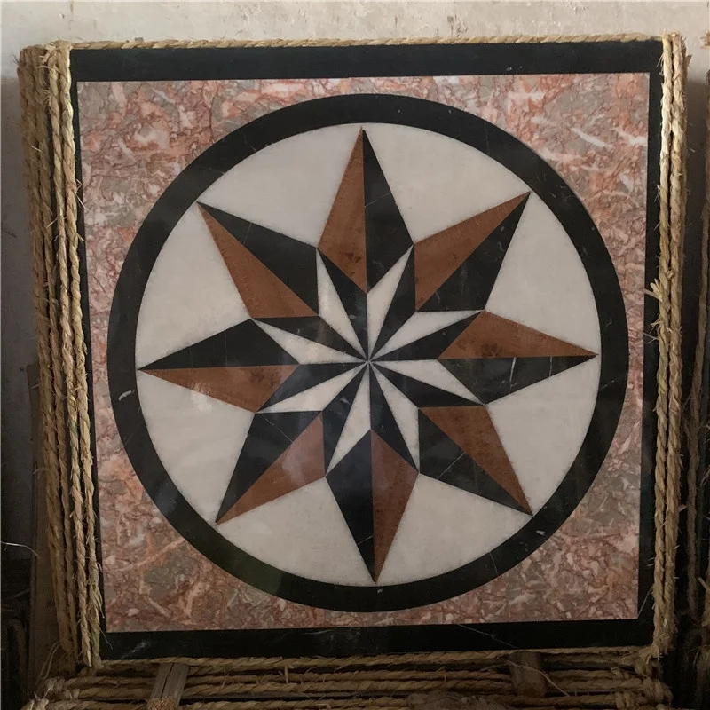 product waterjet medallion pattern interior home entrance decoration design decorative floor tiles marble-3