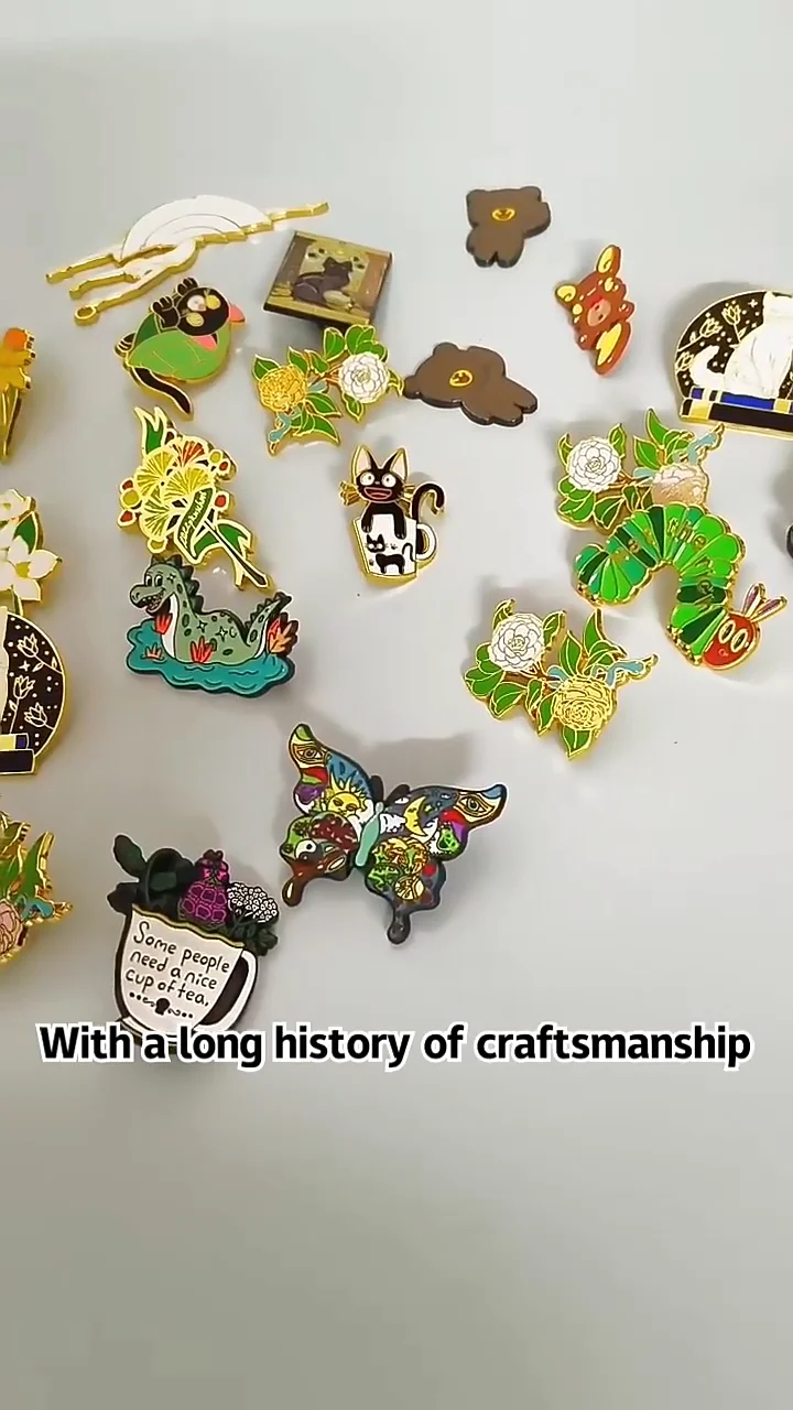 Starry Night Cats Brooch Lapel Pin Custom Van Gogh Oil Painting Enamel