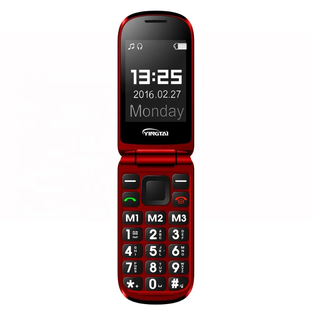 
Складные мобильные телефоны YINGTAI GSM с двумя sim-картами и двумя экранами, телефон-раскладушка с клавиатурой для пожилых людей по хорошей цене 2G 