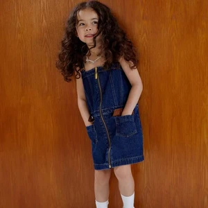 Kid's Korean Style Denim Embroidered Second-Hand Summer Clothing Cheap for Southeast Asia Market Low Price