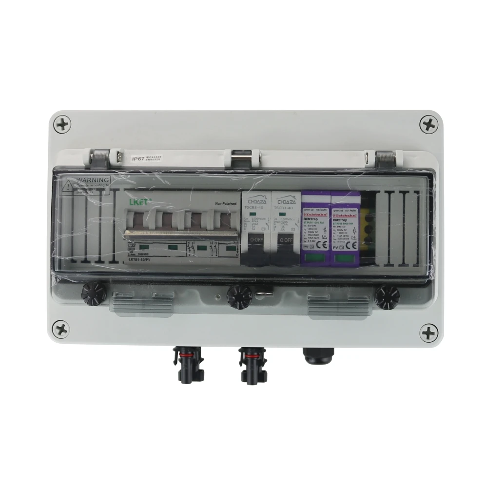 IP65 DC 1000V 2P Photovoltaic Surge Protection PV Combiner Box