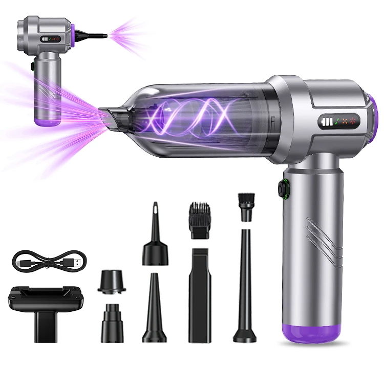 2025 17000pa Handheld Portable Wireless Car Vacuum Cleaner High Power Cleaning Car Vacuum Cleaner
