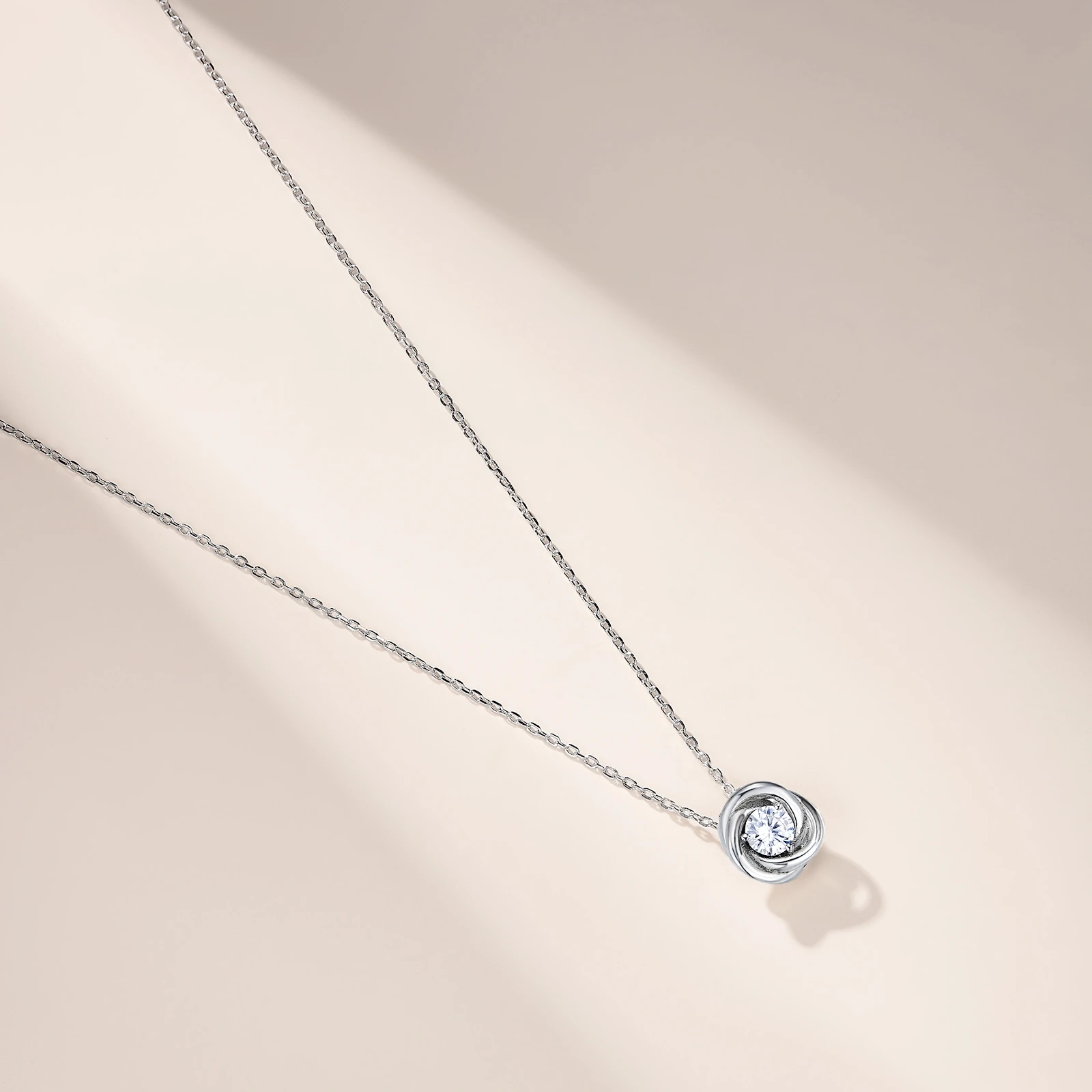 0.43 CTW Gold Plated Moissanite Pendant Necklace