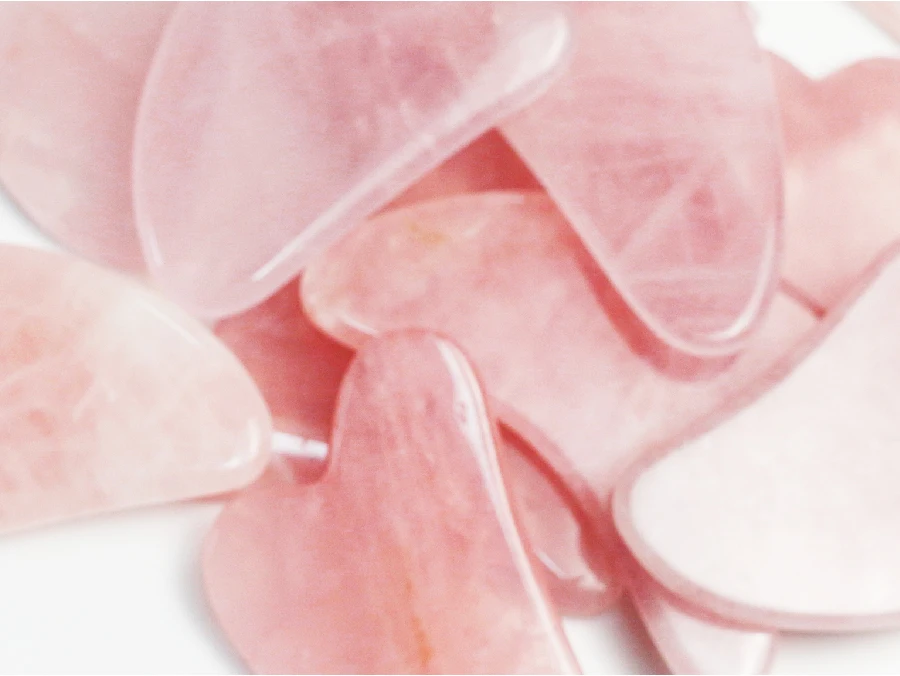 Wholesale White Rose Quartz Gua Sha Set