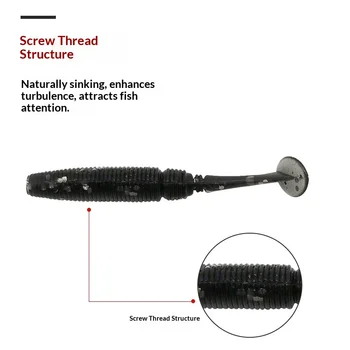Explosive T-Tail Soft Bait 03g Long-Cast Bionic Artificial Freshwater Bass Perch Lure Without Hooks 14/12 Sticks Pack – Soft Lure – view 4