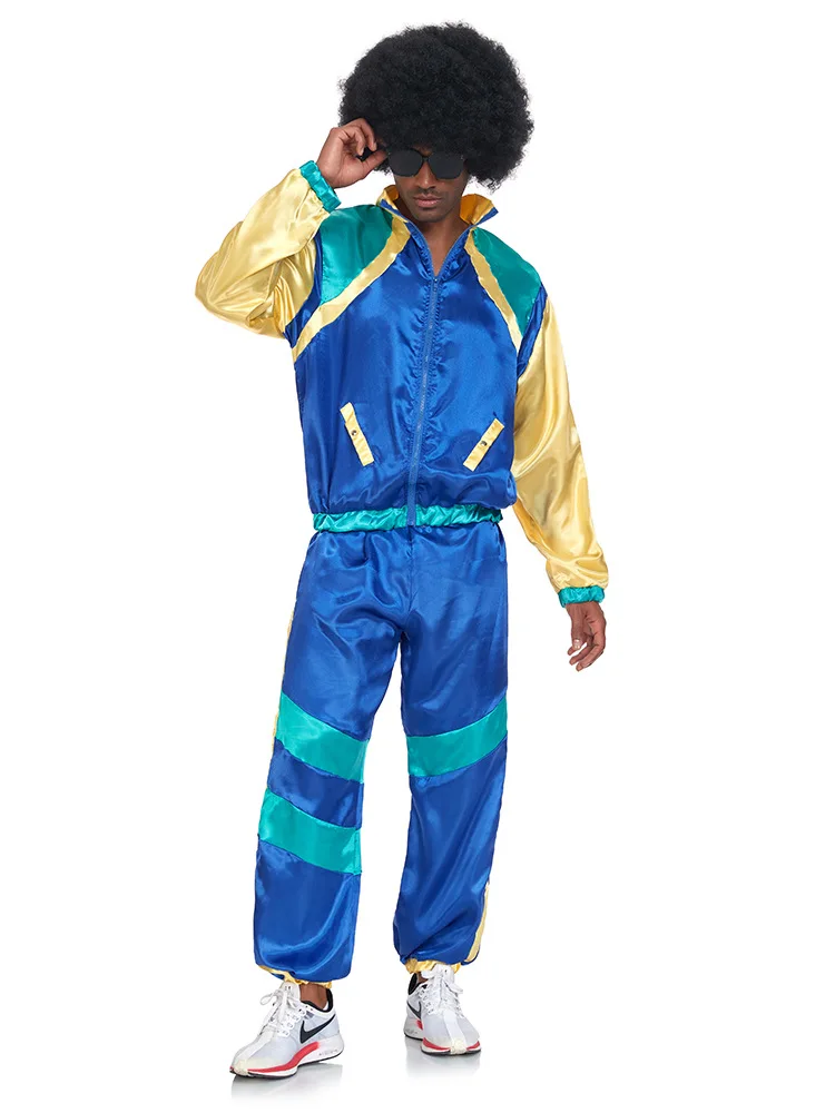 BC Couple's Retro 80s 90s Tracksuit – Matching Shell Suit Costume For Parties