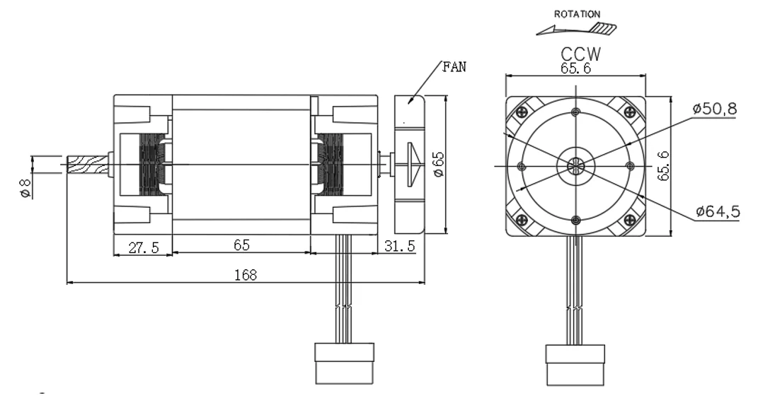 KG-13565 High Quality  110-240V 2800RPM 100W Shredder AC motor for Shredder motor