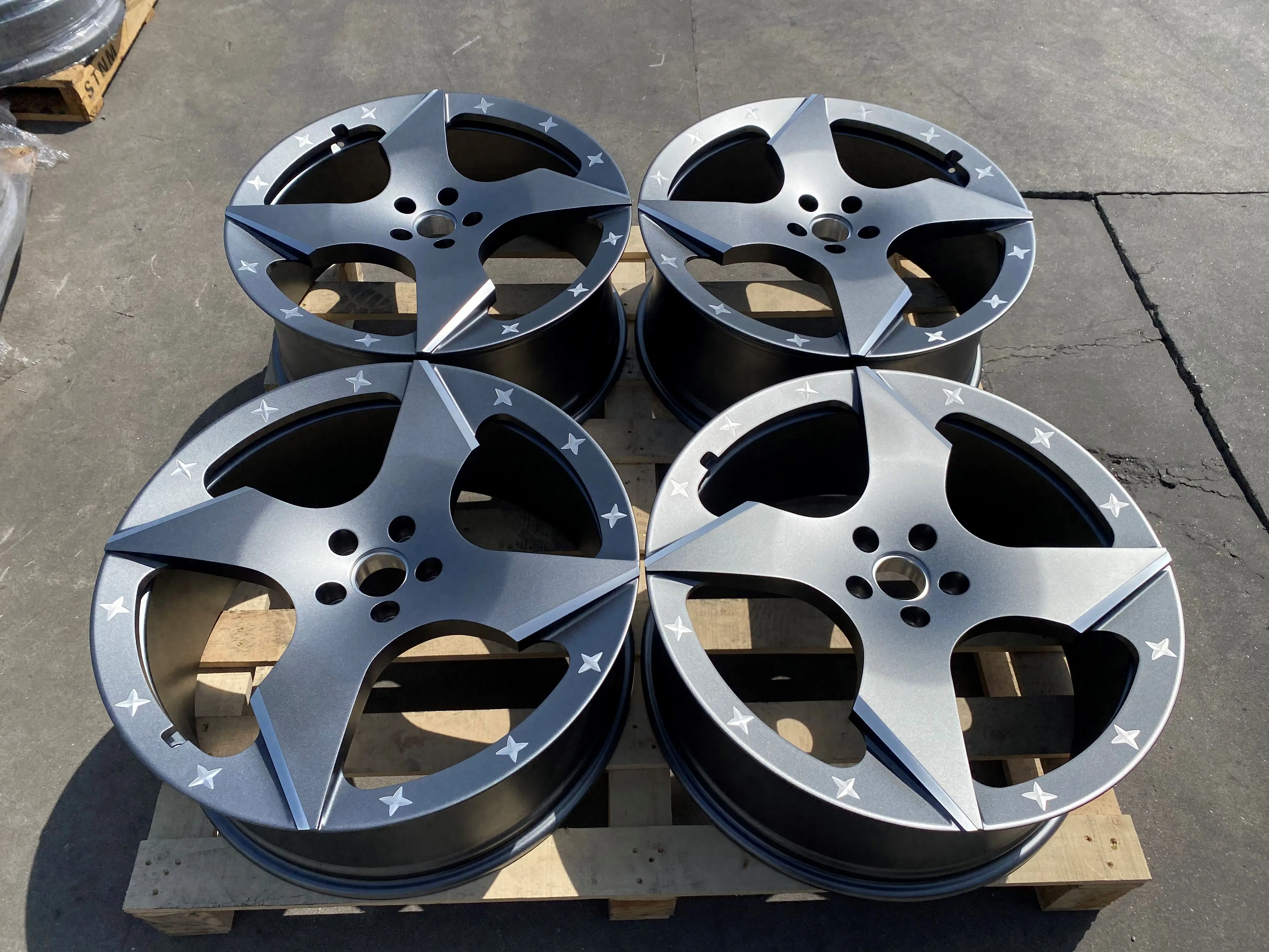 GVICHN monoblock four spokes aluminum alloy forged wheels 16 17 18 19 20 21 22 23 24 inch 5x112 5x114.3 5x120 multi color rim